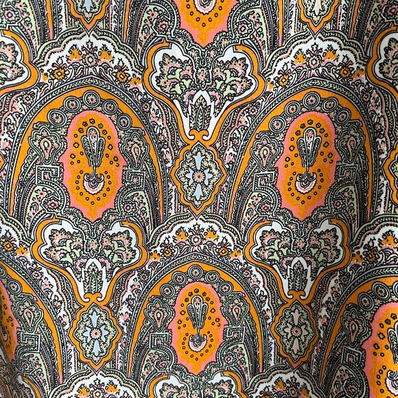 Ann Taylor Factory Orange Paisley Medallion Straight Skirt Career 18 NWT - Picture 2 of 7